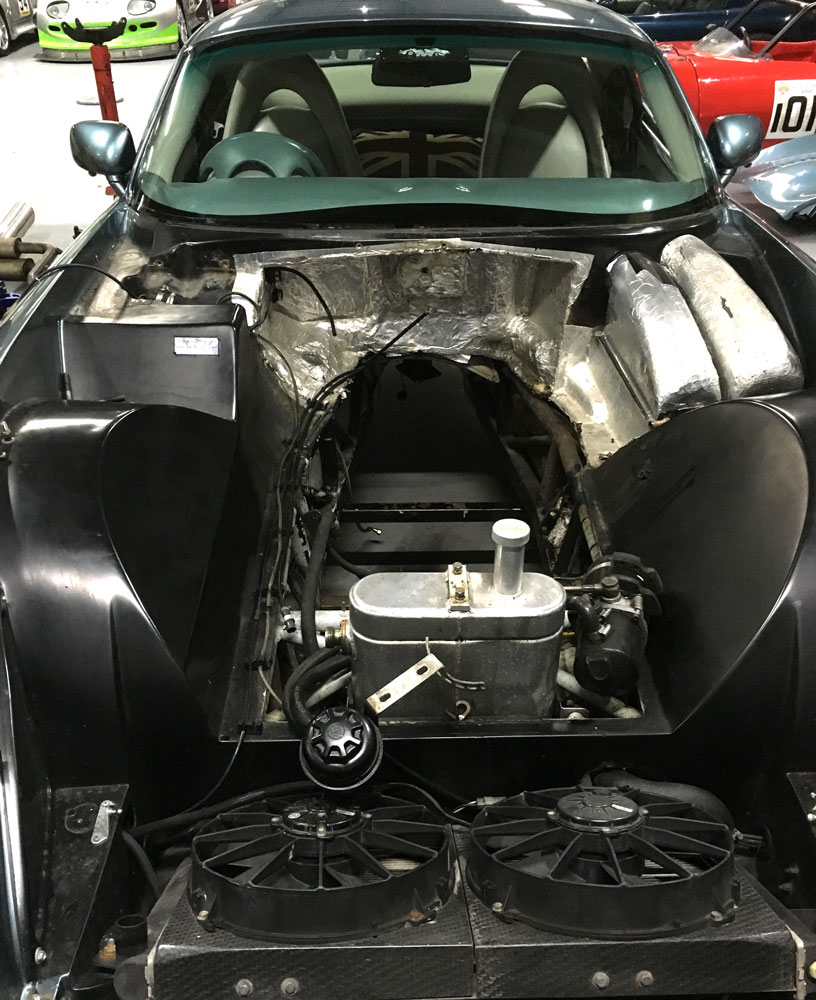 close up of empty engine bay